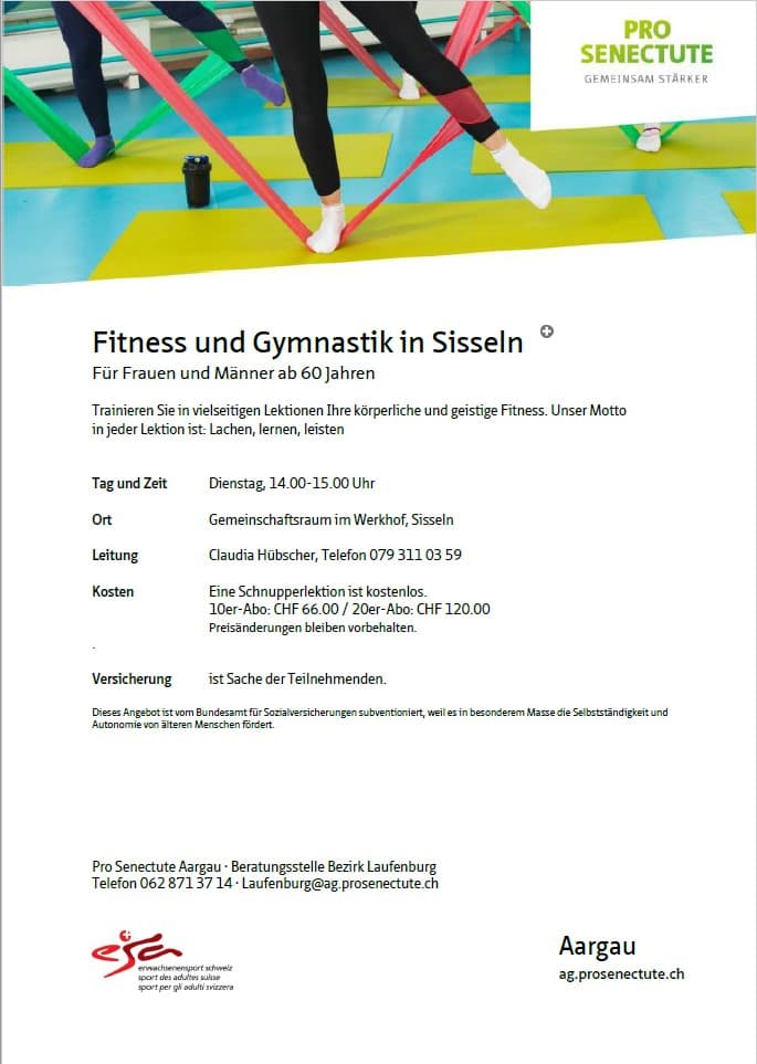 Seniorengymnastik Pro Senectute