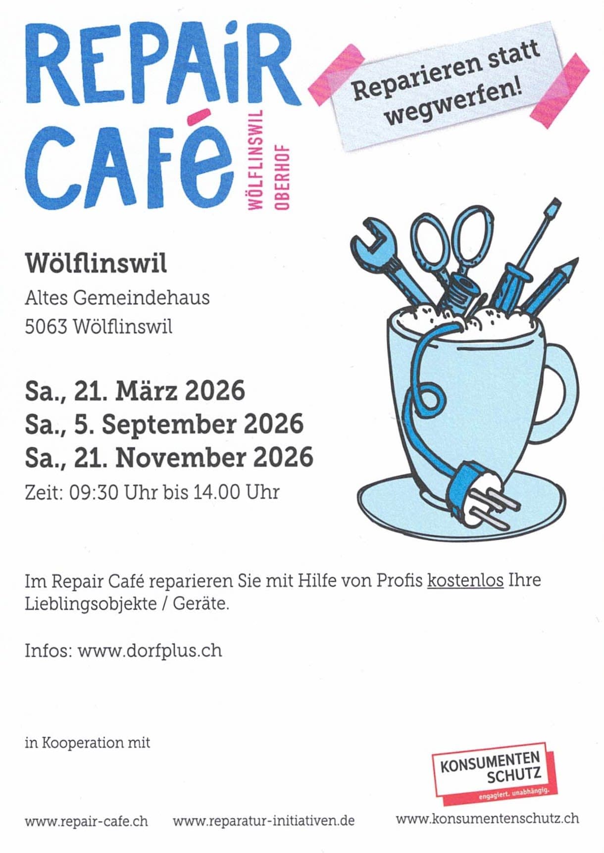 Repair Café Wölflinswil 21.11.26